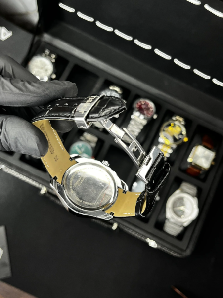 Tsot Leather Strap Chronograph Watch