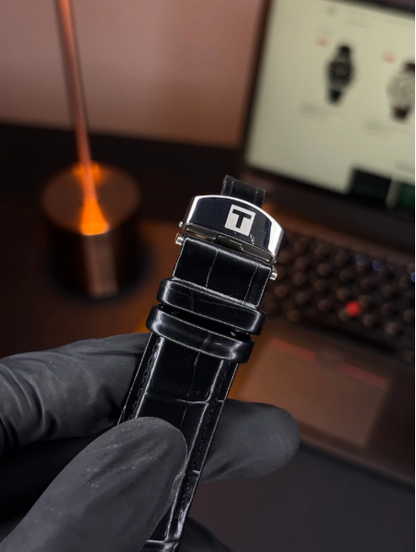 Tsot Leather Strap Chronograph Watch